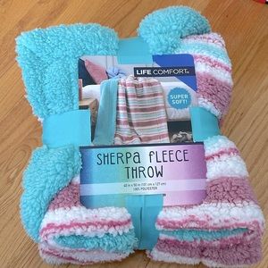 Life Comfort Blanket Kids Sherpa Fleece Throw Blanket New